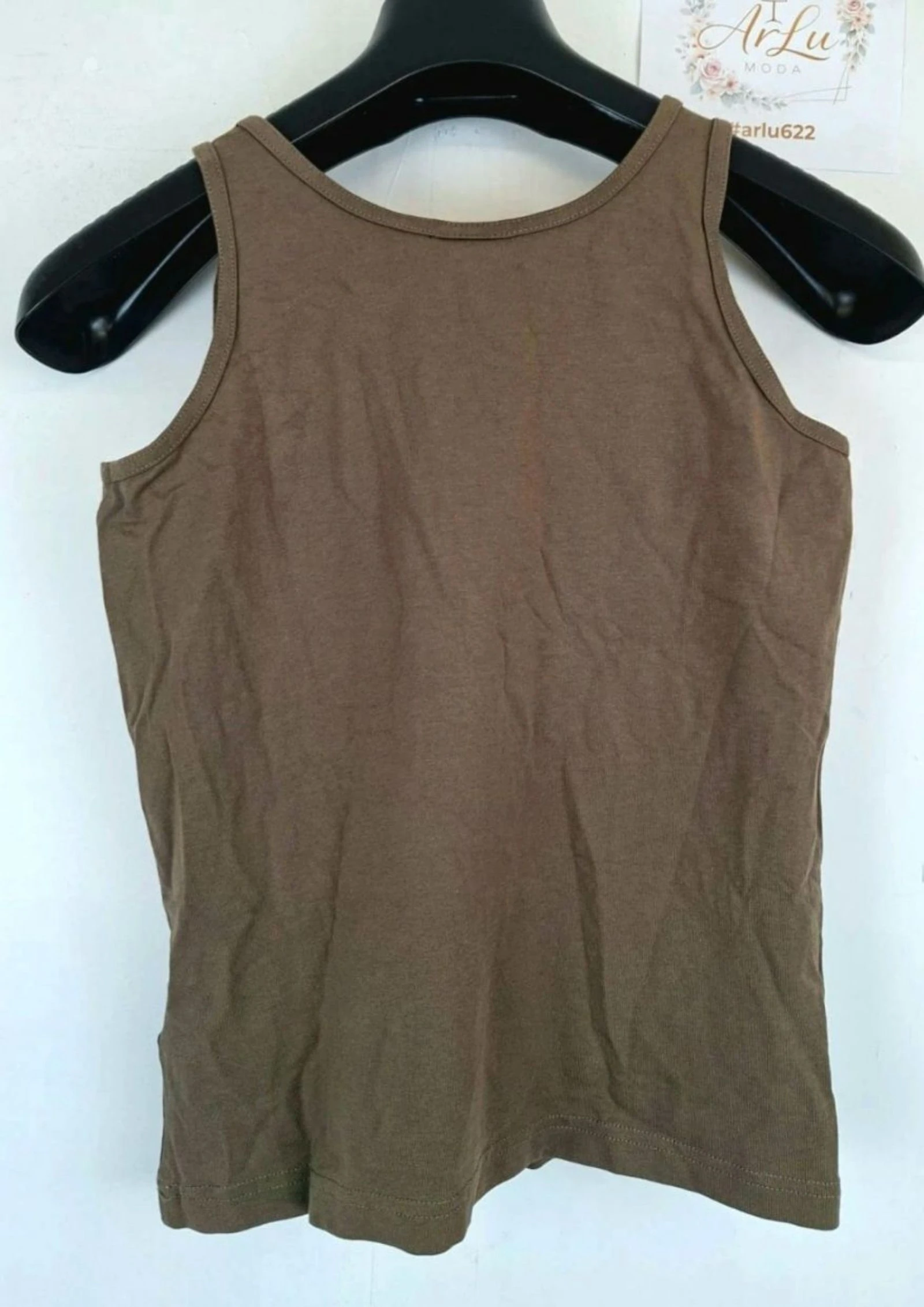 Nike Tank Top Vintage Bruin Goud Logo Y2K 2000s – photo 4